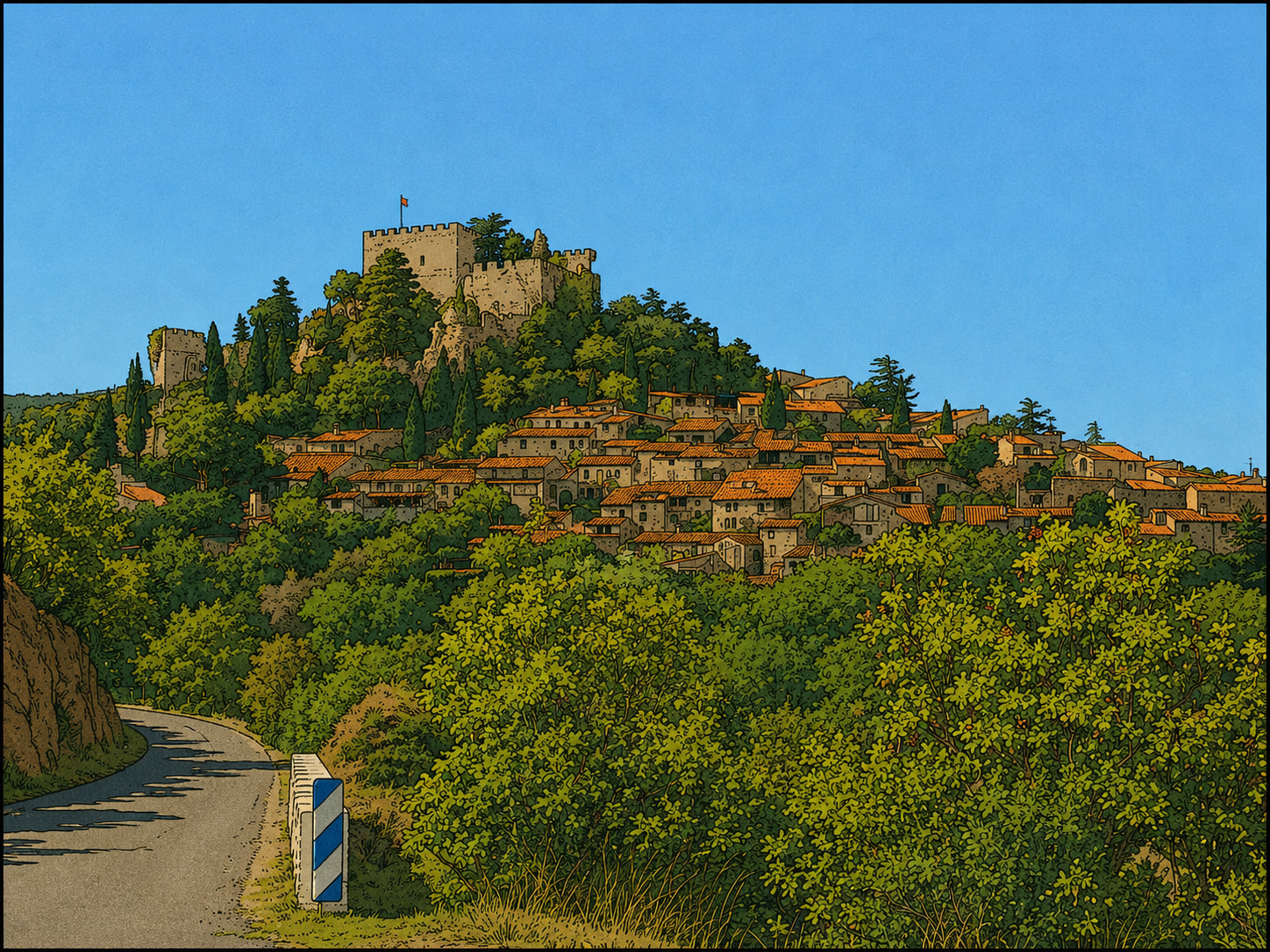 Aina visite le château de Castelnou